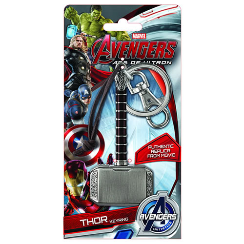 llavero Marvel  - Avengers 2 Age Of Ultron Movie - Thor Hammer Pewter Key Ring