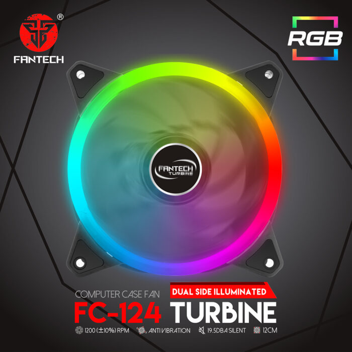 FANTECH FC124 TURBINE DUAL RING FAN RGB SPECTRUM 120mm